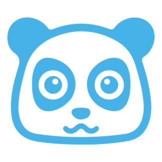 Adorable Cute Panda Decal (Baby Blue)